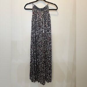 Zara Black and White Midi Floral Dress -Size‎ S